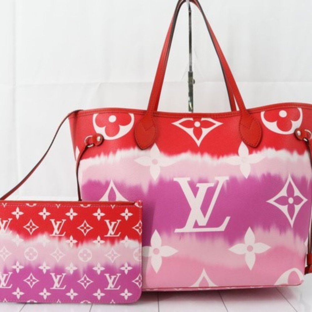 LOUIS VUITTON Escar Neverfull MM Rouge